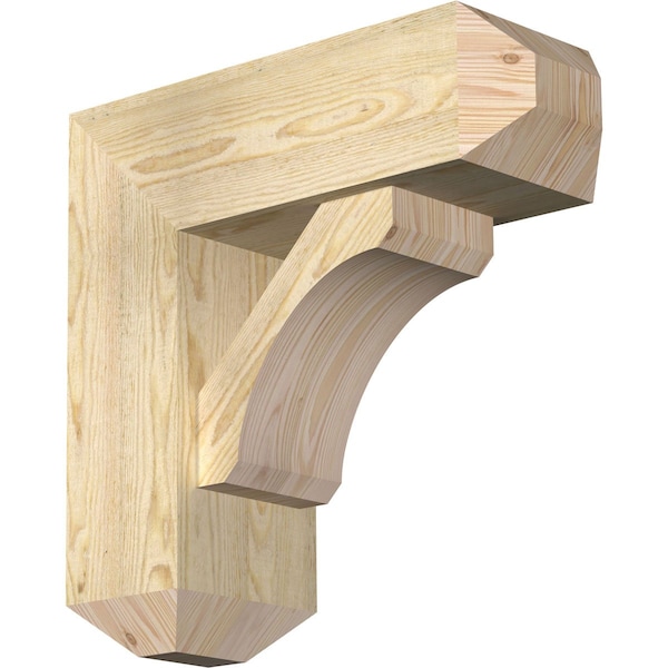 Ekena Millwork Legacy Craftsman Rough Sawn Bracket w/ Offset Brace, Douglas Fir, 8"W x 22"D x 22"H BKT0806X22X22LEC04RDF - main
